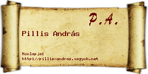Pillis András névjegykártya